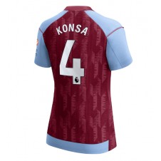 Aston Villa Ezri Konsa #4 Hjemmedrakt Kvinner 2023-24 Kortermet